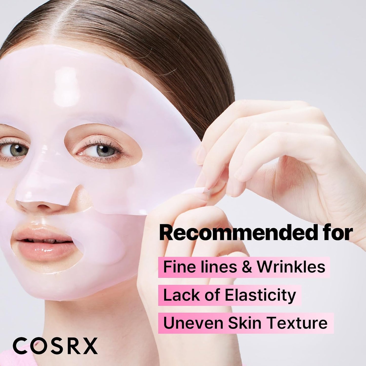 COSRX The Peptide Collagen Lifting Glow Hydrogel Face Masks Skincare 3 EA, Collagen Face Mask, Travel Essentials, Overnight Face Mask, Korean SkinCare