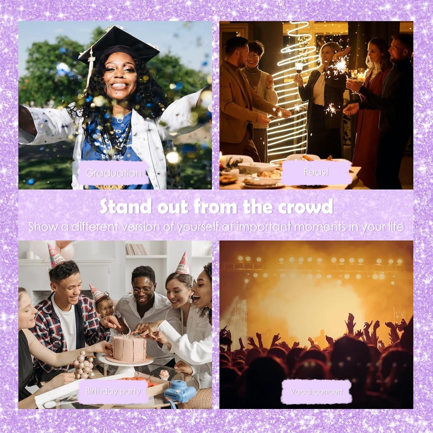 Yosca Body Glitter Spray, 30ML Loose Body Shimmer Powder Iridescent Hair Spray White Glitter Sparkle Highlighter Makeup Mardi Gras Festival Concert Party Rave Accessories for Clothes Hair Face Nail