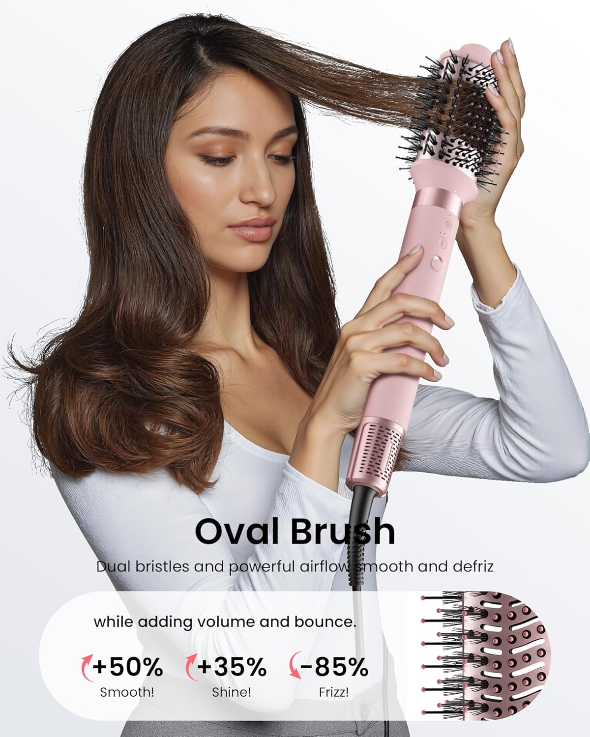 5 in 1 Hot Air Styler Wrap – High-Speed Hair Dryer Brush with Auto Wrap Curlers, Fast Drying & Frizz-Free Styling, No Heat Damage, Volumizing Brush with Travel Bag