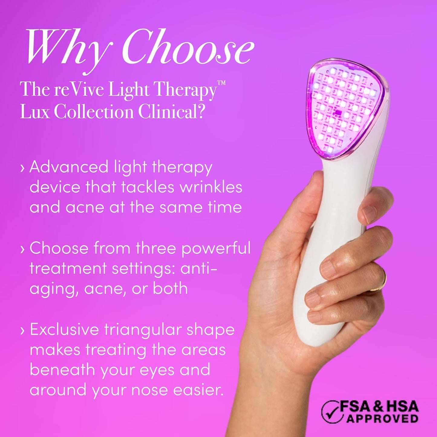 reVive Light Therapy Lux Collection Clinical Acne and Anti-Aging Device