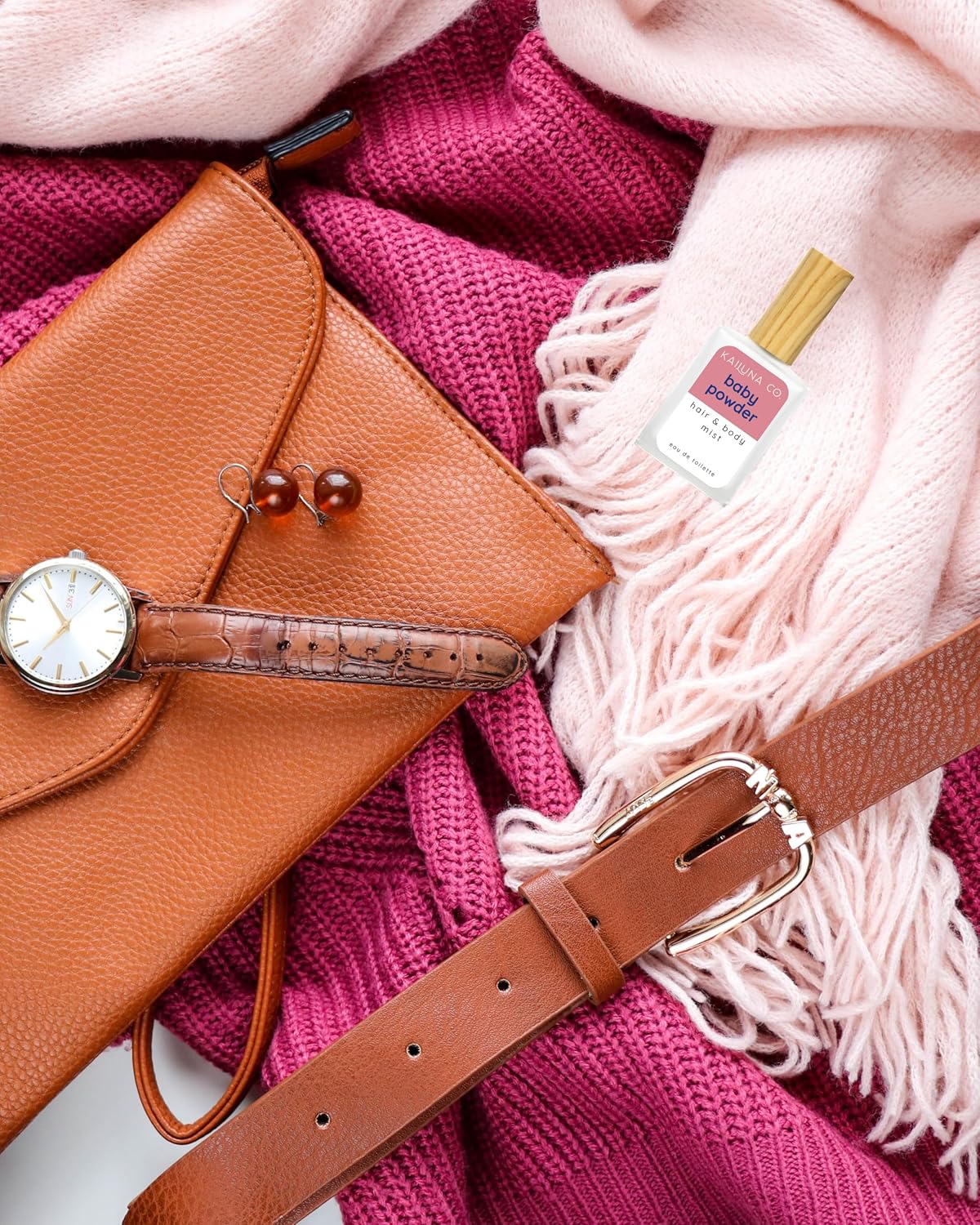 Baby Powder Natural Hair & Body Mist Spray, Twin Pack, Pure Essential and Fragrance Oils, Alcohol-Free, Handmade in California, Twin Pack (2 x 0.5Fl Oz)